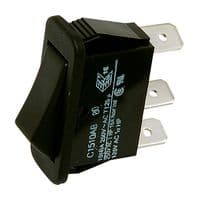 C1520AAAAA - BULGIN / PARTNER STOCK - C1520AAAAA - Rocker Switch, On-Off-On, SPDT, Non Illuminated, Panel, Snap-In, 1500 Series