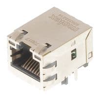 93635-8314 - MOLEX - 93635-8314 - Modular Connector, RJ45 Jack, 1 x 1 (Port), 8P8C, Panel Mount, Through Hole Mount