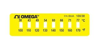 8MA-230/110 - OMEGA - 8MA-230/110 - LABEL, TEMP INDICATOR, 42X10MM, RED/WHT