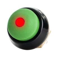 59-900122 - ITW SWITCHES - 59-900122 - Industrial Pushbutton Switch, 59 Series, 13.6 mm, SPST-NO-DM, Momentary, Round Raised, Green
