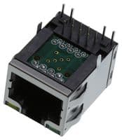 RJE1A1885441 - AMPHENOL COMMUNICATIONS SOLUTIONS - RJE1A1885441 - Modular Connector, RJ45 Jack, 1 x 1 (Port), 8P8C, Cat5e, Through Hole Mount