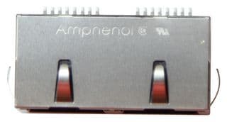 RJSSE-5380-02 - AMPHENOL COMMUNICATIONS SOLUTIONS - RJSSE-5380-02 - Modular Connector, RJ45 Jack, 1 x 2 (Ganged), 8P8C, Cat5, Surface Mount
