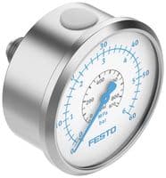1166938 - FESTO - 1166938 - Pressure Gauge, 60 bar, 0 °C to 60 °C, PAGL Series