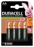 DURACELL RCR ULTRA 2500MAH AA X4 - DURACELL - DURACELL RCR ULTRA 2500MAH AA X4 - Rechargeable Battery, 1.2 V, Nickel Metal Hydride, 2.5 Ah, AA, 4