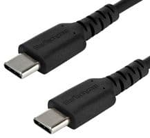 RUSB2CC1MB - STARTECH - RUSB2CC1MB - USB Cable, 1 m / 3.3 ft USB C Cable, Black, Aramid Fiber, TB3 Compatible