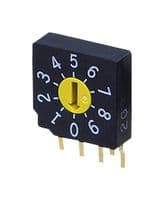 SC-2011W - NIDEC COMPONENTS - SC-2011W - Rotary Coded Switch, SC-2000 Series, Through Hole, 10 Position, 5 VDC, BCD, 100 mA