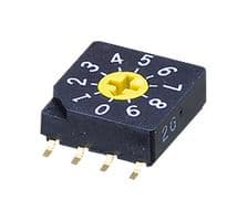 SC-2210TB - NIDEC COMPONENTS - SC-2210TB - Rotary Coded Switch, SC-2000 Series, Surface Mount, 10 Position, 5 VDC, BCD, 100 mA