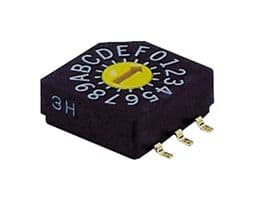 SD-1010TB - NIDEC COMPONENTS - SD-1010TB - Rotary Coded Switch, SD-1000 Series, Surface Mount, 16 Position, 5 VDC, BCH, 100 mA
