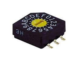 SD-1030TB - NIDEC COMPONENTS - SD-1030TB - Rotary Coded Switch, SD-1000 Series, Surface Mount, 16 Position, 5 VDC, BCH Complement, 100 mA