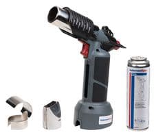 391-90010 CHG900-PA-GY - HELLERMANNTYTON - 391-90010 CHG900-PA-GY - Heat Gun, Cordless, Piezo Ignition, 900°C, Protective Spring, 2 Nozzles, Gas Cartridge