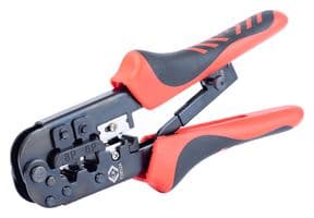 T3852A - CK TOOLS - T3852A - Crimp Tool, Ratchet, RJ11, RJ12, RJ45 Modular Plugs