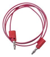 BU-2020-A-12-2 - MUELLER ELECTRIC - BU-2020-A-12-2 - Banana Test Lead, 4mm Stackable Banana Plug, 4mm Stackable Banana Plug, 12 ", 304.8 mm, Red, 5 A