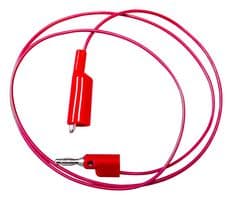 BU-2030-A-12-2 - MUELLER ELECTRIC - BU-2030-A-12-2 - Alligator Clip to Banana Plug Test Lead, Alligator Clip, 4mm Stackable Banana Plug, 12 "