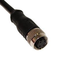 BU-21349300405010 - MUELLER ELECTRIC - BU-21349300405010 - Sensor Cable, A Coding, M12 Receptacle, Free End, 4 Positions, 1 m, 3.3 ft