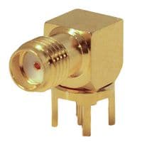 BU-1420701301 - MUELLER ELECTRIC - BU-1420701301 - RF / Coaxial Connector, SMA Coaxial, Right Angle Jack, Through Hole Right Angle, 50 ohm