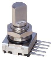 E33-CT622-M03T - ELMA - E33-CT622-M03T - Rotary Encoder, Mechanical, Incremental, 8 PPR, 16 Detents, Horizontal, With Push Switch