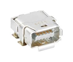 IX60G-A-10P - HIROSE / HRS - IX60G-A-10P - Modular Connector, IX Type A Jack, 1 x 1 (Port), 10P10C, Cat5e, Cat6a, Surface Mount
