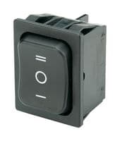 1839.1507 - MARQUARDT - 1839.1507 - Rocker Switch, On-Off-On, DPDT, Non Illuminated, Panel Mount, Black, 1830 Series