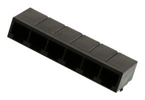 43223-6113 - MOLEX - 43223-6113 - Modular Connector, Modular Jack, 1 x 6 (Ganged), 6P6C, Cat3, Through Hole Mount