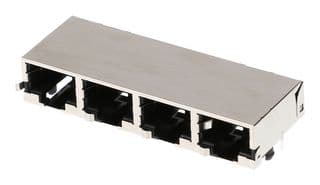 44560-0024 - MOLEX - 44560-0024 - Modular Connector, RJ45 Jack, 1 x 4 (Ganged), 8P8C, Cat5, Cat5e, Through Hole Mount