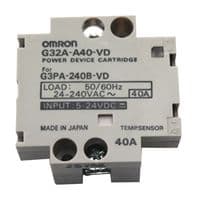 G32A-A420-VD DC12-24 - OMRON INDUSTRIAL AUTOMATION - G32A-A420-VD DC12-24 - Solid State Relay, 20 A, 480 VAC, DIN Rail, Screw