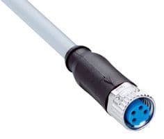 YF8U14-050VA3XLEAX - SICK - YF8U14-050VA3XLEAX - Sensor Cable, A Coded, M8 Receptacle, Free End, 4 Positions, 5 m, 16.4 ft