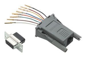 REC098F - L-COM - REC098F - Connector Adapter, D Sub, 9 Ways, Receptacle, RJ45, 8 Ways, Receptacle