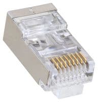 TDPTC5ES - L-COM - TDPTC5ES - Modular Connector, RJ45 Plug, 1 x 1 (Port), 8P8C, Cat5e, Cable Mount
