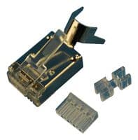 TDS8PC6 - L-COM - TDS8PC6 - Modular Connector, Shielded, RJ45 Plug, 1 x 1 (Port), 8P8C, Cat6, Cable Mount