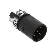 225254-E - ERNI - TE CONNECTIVITY - 225254-E - Sensor Connector, M12, Male, 5 Positions, PCB Pin, Right Angle PCB Mount