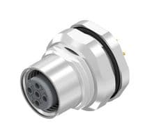 43-01027 - AMPHENOL CONEC - 43-01027 - Sensor Connector, M12, Female, 5 Positions, PCB Socket, Straight Panel Mount