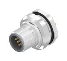 43-01033 - AMPHENOL CONEC - 43-01033 - Sensor Connector, M12, Male, 5 Positions, PCB Pin, Straight Panel Mount