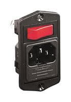 BVA01/Z0000/69 - BULGIN / PARTNER STOCK - BVA01/Z0000/69 - Un-Filtered IEC Power Entry Module, IEC C14, General Purpose, 10 A, 250 VAC, 1-Pole Switch
