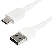 RUSB2AC1MW - STARTECH - RUSB2AC1MW - USB Cable, 1 m / 3.3 ft USB 2.0 to USB C Cable, White, Aramid Fiber, EMI Protection