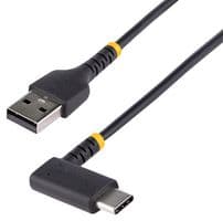 R2ACR-1M-USB-CABLE - STARTECH - R2ACR-1M-USB-CABLE - USB Cable, 3ft/1m USB A to C Charging Cable Right Angle, Heavy Duty Fast Charge Cable