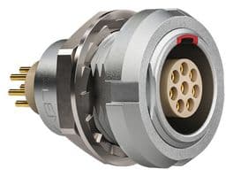 ECG.1B.308.CLN - LEMO - ECG.1B.308.CLN - Circular Connector, Standard Circular Connector, 1B Series, Panel Mount Receptacle, 8 Contacts
