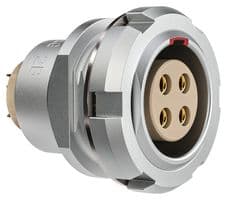 EEG.0B.304.CLL - LEMO - EEG.0B.304.CLL - Circular Connector, Standard Circular Connector, 0B Series, Panel Mount Receptacle, 4 Contacts