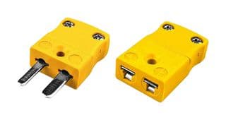 AM-K-M+F - LABFACILITY - AM-K-M+F - Thermocouple Connector, Miniature, Yellow, Plug, Socket, Type K, ANSI