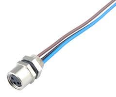 1200310015 - MOLEX - 1200310015 - Sensor Cable, M8, Nano-Change Receptacle, Free End, 3 Positions, 300 mm, 11.8 "