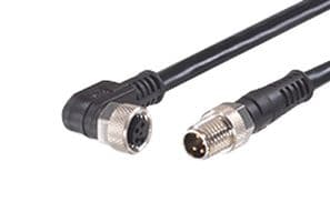 1200878366 - MOLEX - 1200878366 - Sensor Cable, M8, Nano-Change Plug, 90° Nano-Change Receptacle, 4 Positions, 2 m, 6.56 ft