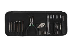 MP010952 - MULTICOMP PRO - MP010952 - Tool Kit Cloth Bag, Pliers, Socket, Hex Key, Bits, Tweezers, Bit Holder, Screwdriver, Extension Bar