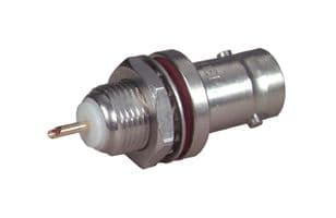 81"SMP-S50-0-L1/111"NE - HUBER+SUHNER - 81"SMP-S50-0-L1/111"NE - RF / Coaxial Connector, BNC Coaxial, Straight Bulkhead Jack, Solder, 75 ohm, Beryllium Copper