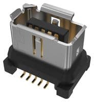 ND9AS2400 - AMPHENOL COMMUNICATIONS SOLUTIONS - ND9AS2400 - Modular Connector, IX Type A Jack, 1 x 1 (Port), 10P10C, Cat6a, IP20