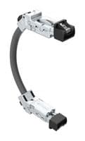 DRPC21B001140 - AMPHENOL COMMUNICATIONS SOLUTIONS - DRPC21B001140 - Ethernet Cable, Cat6a, 45° RJ45 Plug to 45° RJ45 Plug, SFTP (Screened Foiled Twisted Pair), Grey