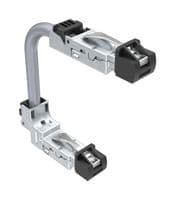 DRPC21B005940 - AMPHENOL COMMUNICATIONS SOLUTIONS - DRPC21B005940 - Ethernet Cable, Cat6a, 90° RJ45 Plug to RJ45 Plug, SFTP (Screened Foiled Twisted Pair), Grey, 2 m