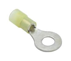 AI-50240N - MUELLER ELECTRIC - AI-50240N - Ring Tongue Terminal, 1/4", 10 AWG, Yellow