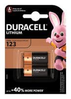 DL123A P2 - DURACELL - DL123A P2 - Battery, 3.3 V, DL123A, Lithium Manganese Dioxide, 1550 mAh, Raised Positive and Flat Negative, 2