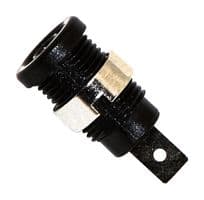 BU-31610-0 - MUELLER ELECTRIC - BU-31610-0 - Banana Test Connector, 4mm, Jack, Panel Mount, 35 A, 1 kV, Nickel Plated Contacts, Black