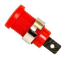 BU-31610-2 - MUELLER ELECTRIC - BU-31610-2 - Banana Test Connector, 4mm, Jack, Panel Mount, 35 A, 1 kV, Nickel Plated Contacts, Red