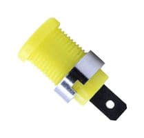 BU-31610-4 - MUELLER ELECTRIC - BU-31610-4 - Banana Test Connector, Jack, Panel Mount, 35 A, 1 kV, Nickel Plated Contacts, Yellow